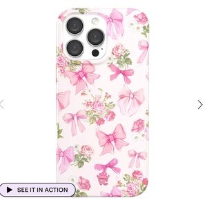 Posie Pink Bow iPhone 15 Pro Max Velvet Caviar Case